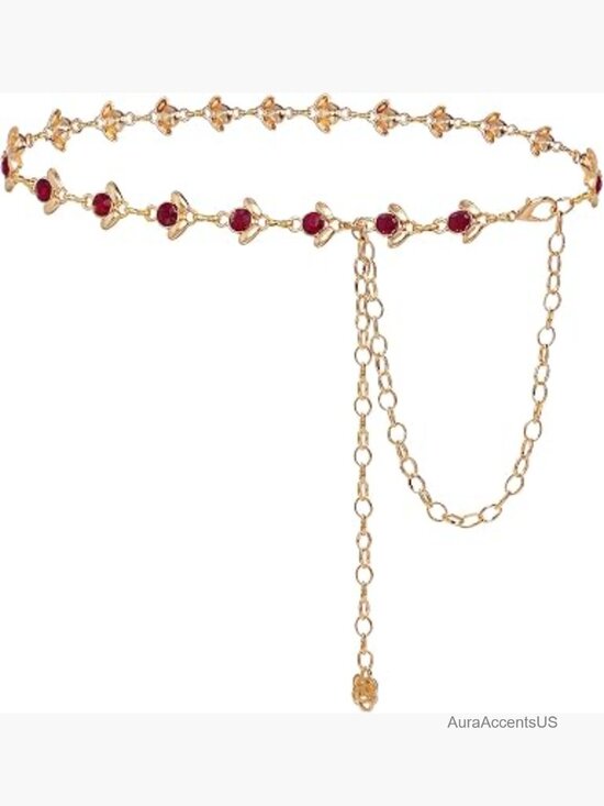 Rhinestone Crystal Waist Chain Belt for Dress Party main image 6